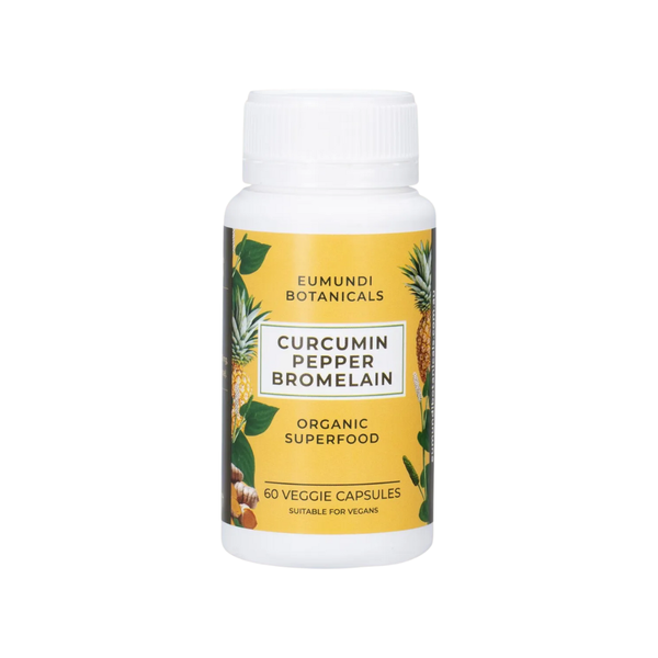 Eumundi Botanicals Curcumin Pepper Bromelain 60 Caps