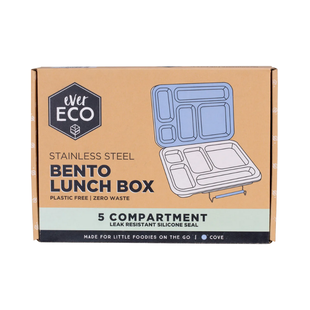 Ever Eco Stainless Steel 5 Compartment Bento Lunch Box Cove