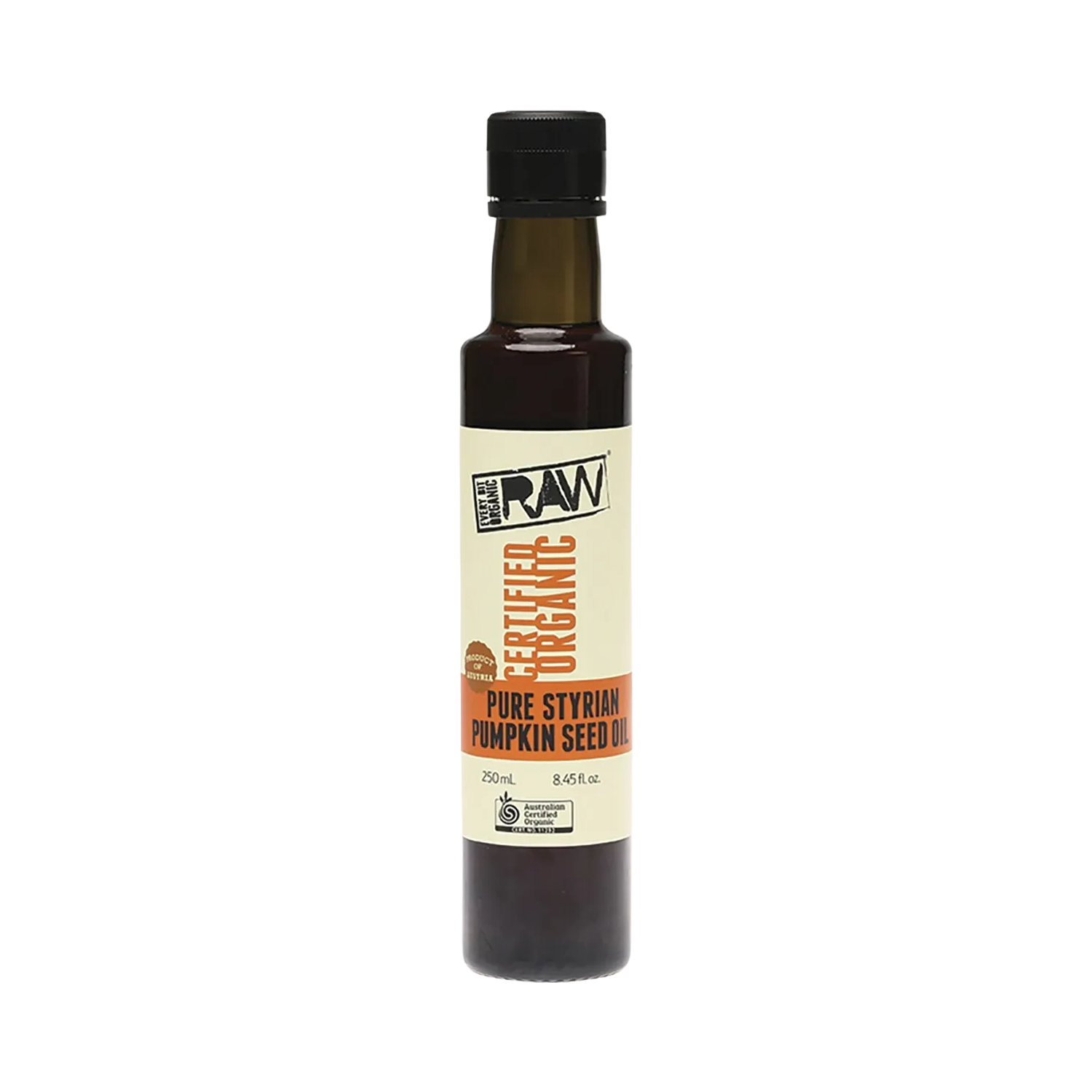Every Bit Organic Pumpkin Seed Oil Pure Styrian Cold Pressed Unrefined 250ml