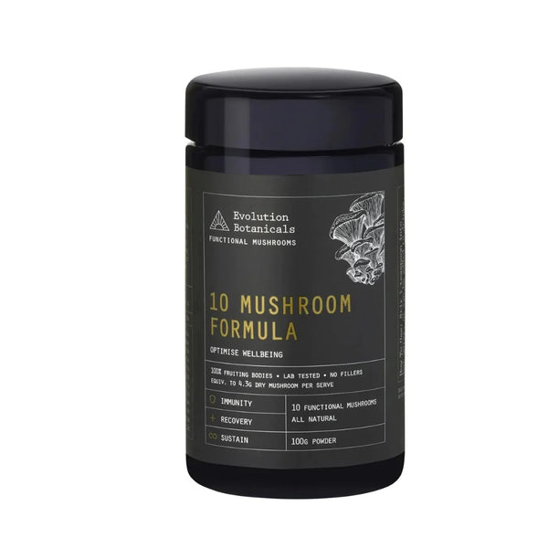 Evolution Botanicals 10 Mushroom Formula Optimise Wellbeing 100g