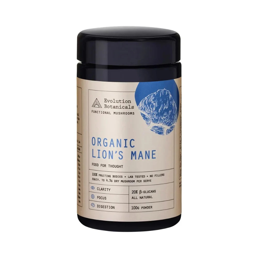 Evolution Botanicals Organic Lion's Mane Food For Thought 100g front pack image