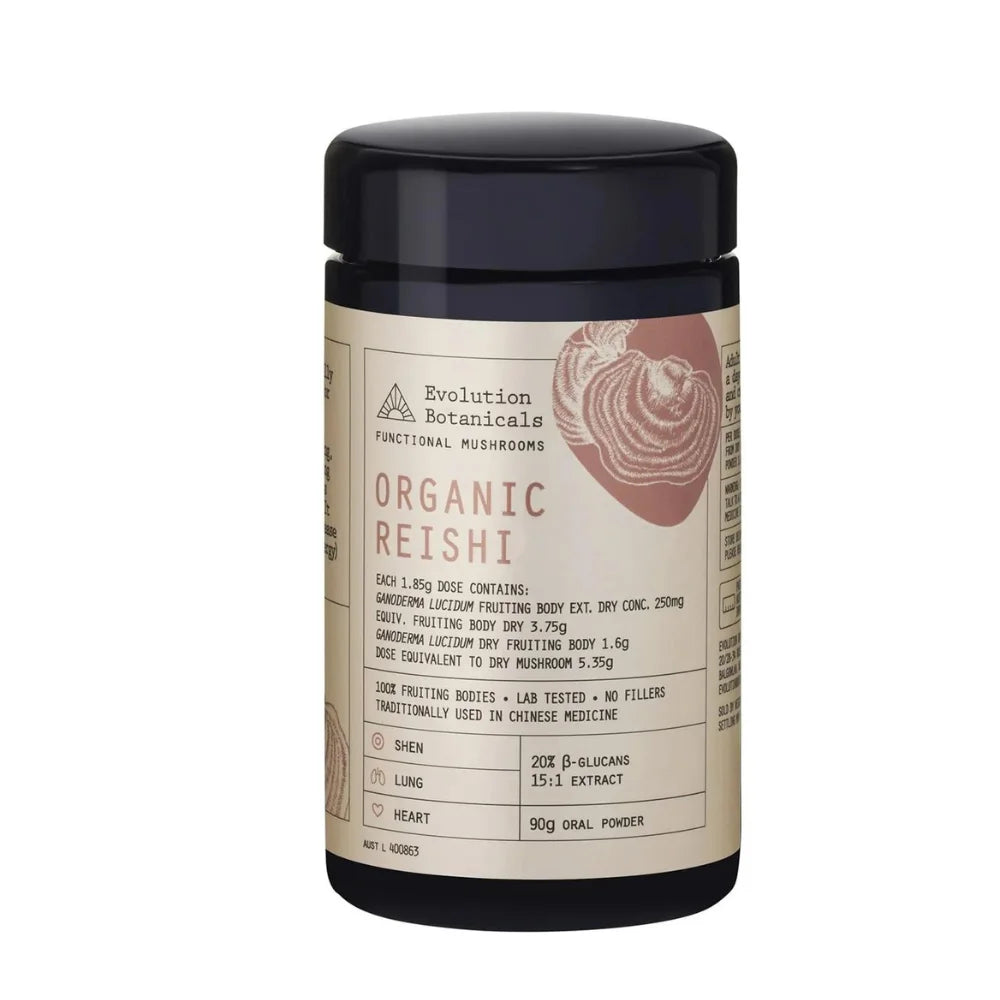 Evolution Botanicals Reishi Extract Organic 15:1 Functional Mushrooms 90g front pack image