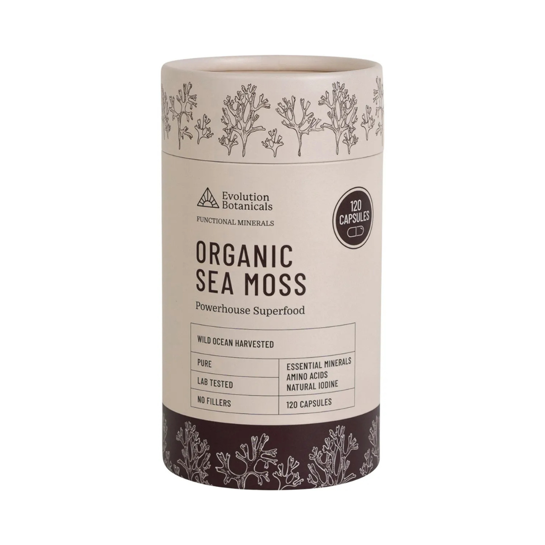 Evolution Botanicals Organic Sea Moss 120 Caps front pack image