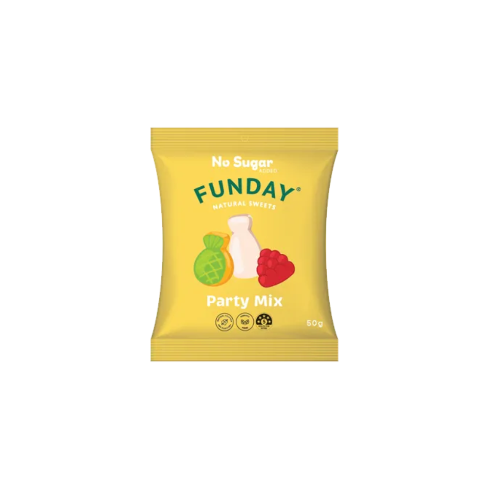 Funday Natural Sweets Flavoured Gummies Party Mix 50g