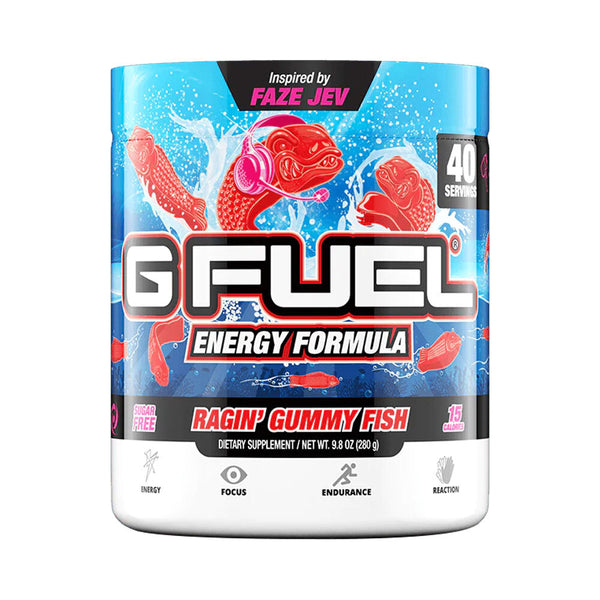 G Fuel Energy Formula The Official Drink of Esports® Ragin' Gummy Fish 40 Servings 280g