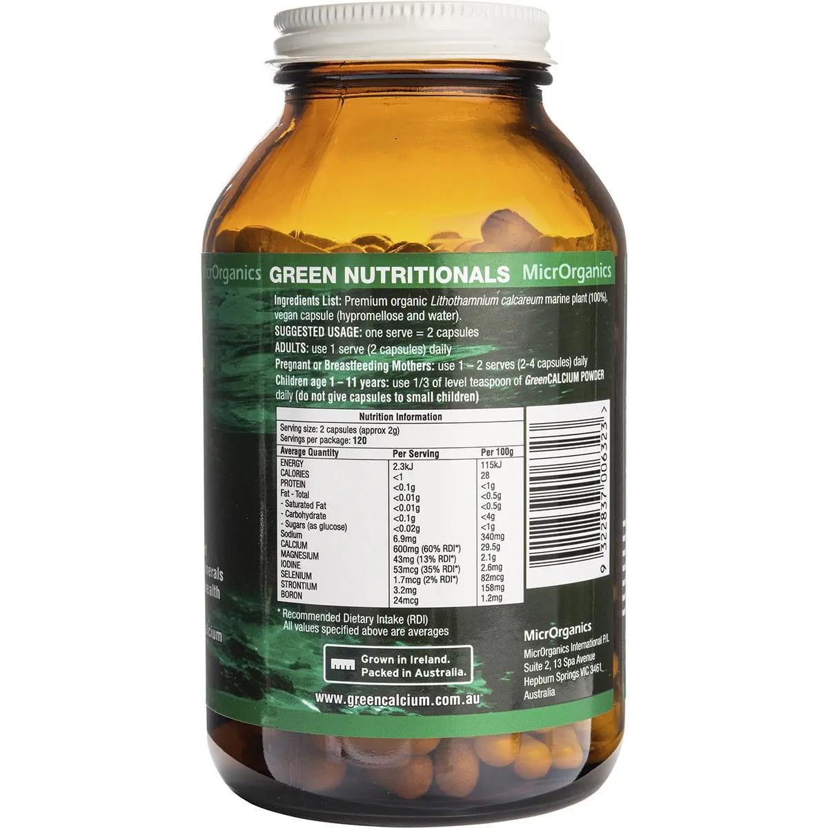 Green Nutritionals Green Calcium 240 Capsules