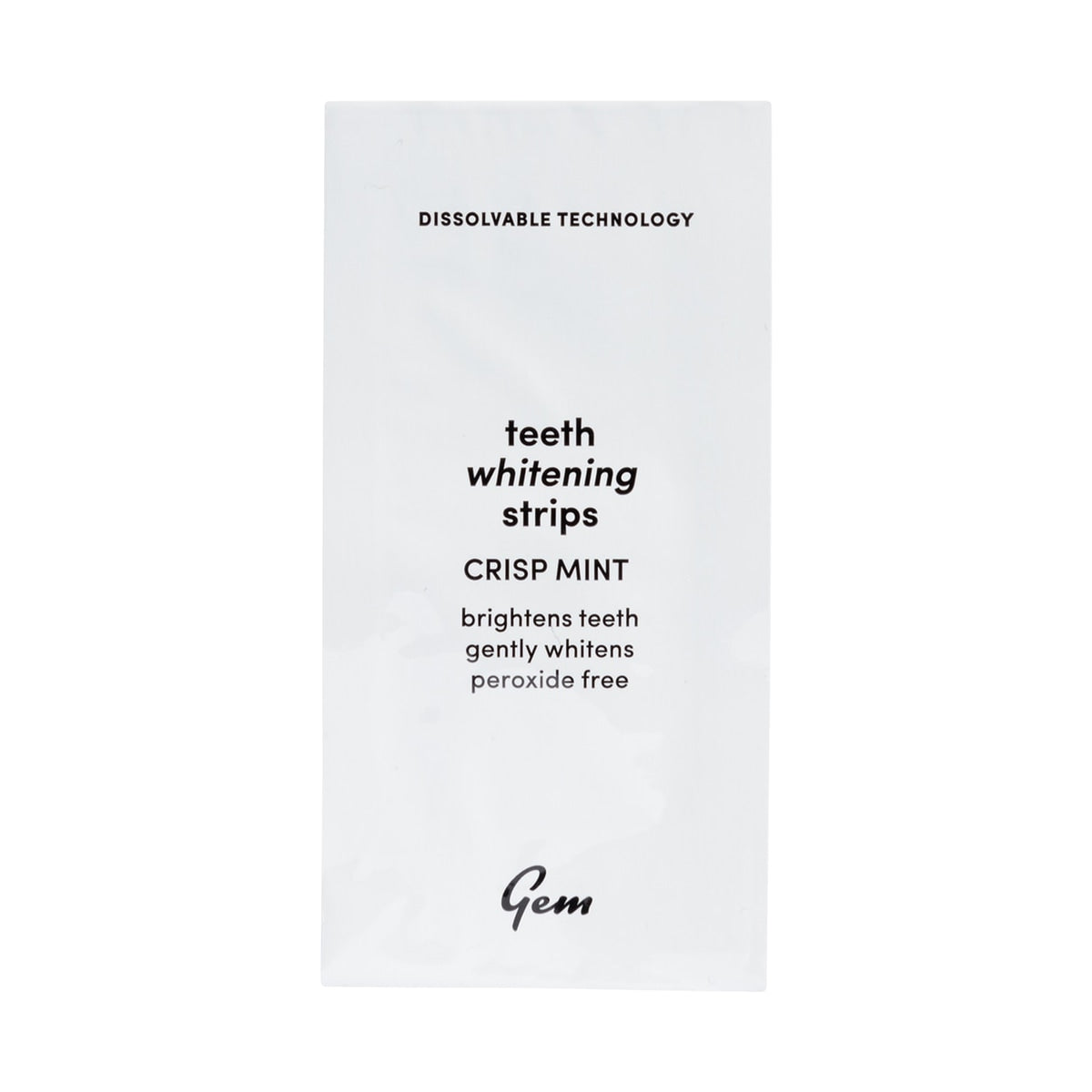 Gem Dissolvable Whitening Strips Crisp Mint 28 Pieces