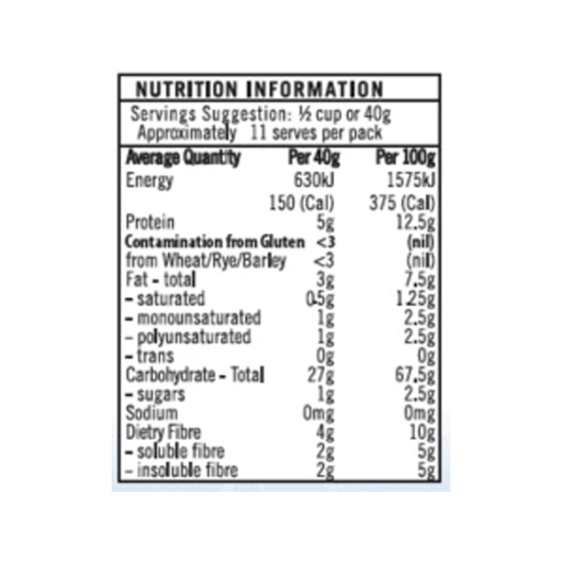 GF Oats Traditional Steamed Rolled Oats 500g