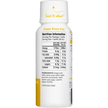 The Ginger People Ginger Shot Lemon Cayenne 59ml
