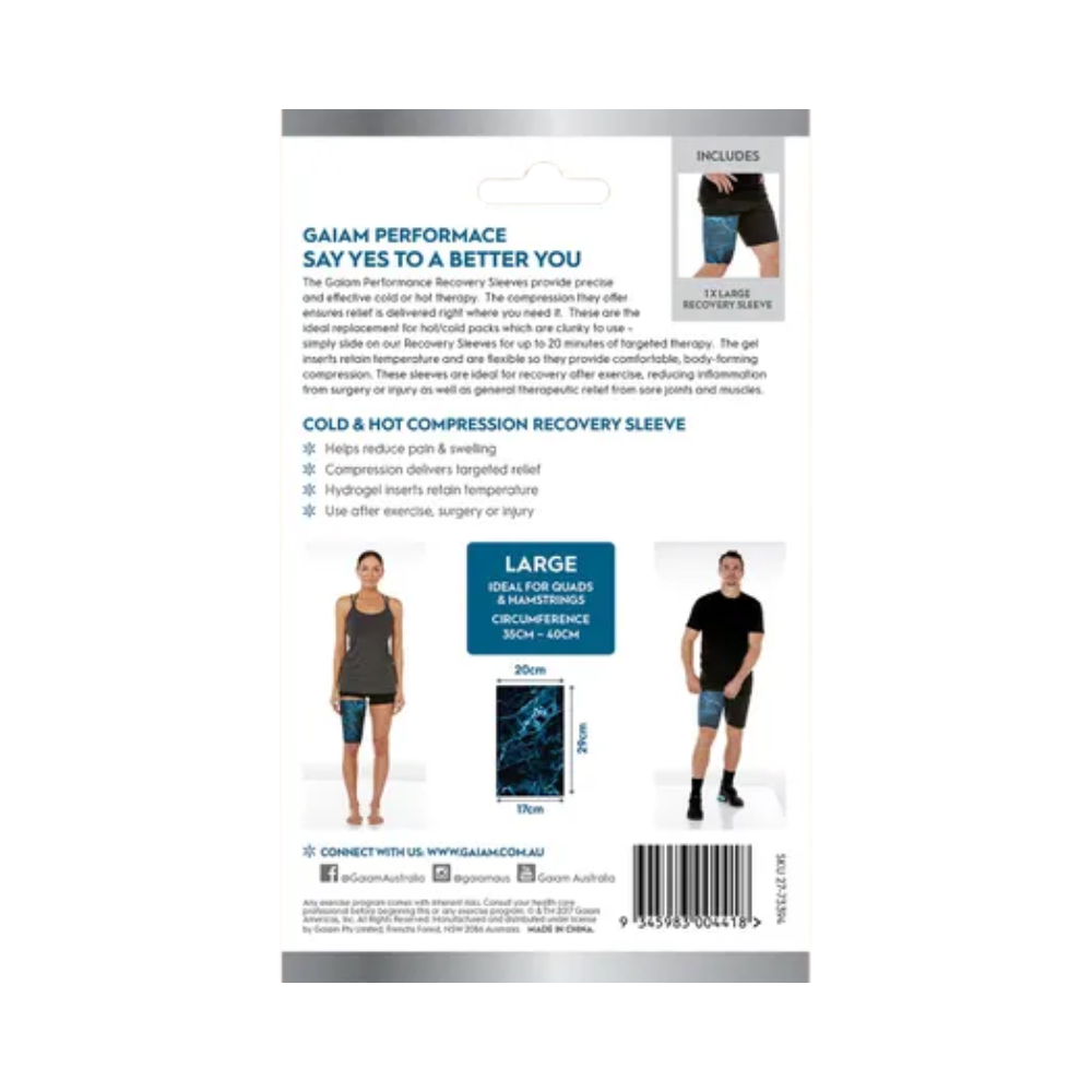 Gaiam Cold & Hot Compression Recovery Sleeve Large