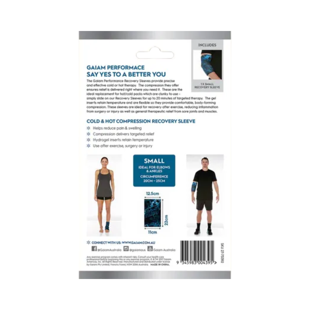 Gaiam Cold & Hot Compression Recovery Sleeve Small