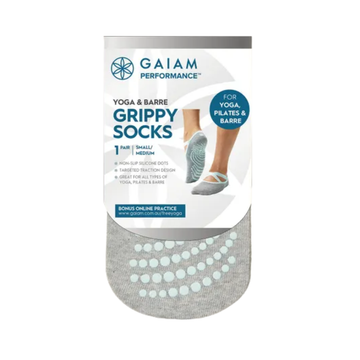 Gaiam Yoga & Barre Grippy Socks Small-Medium 1 Pair