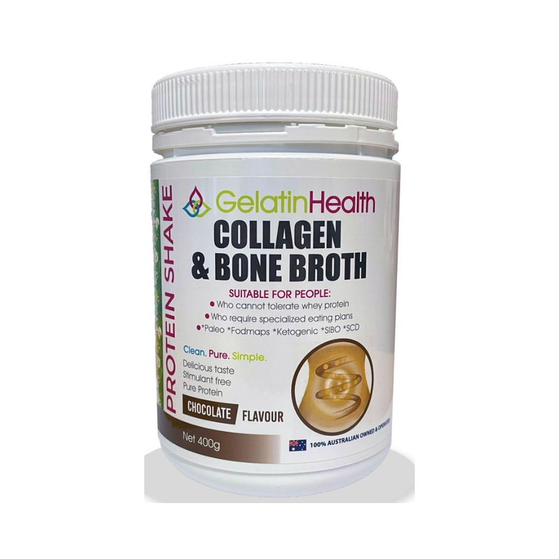 Gelatin Health Bone Broth Choc Collagen Shake 400g