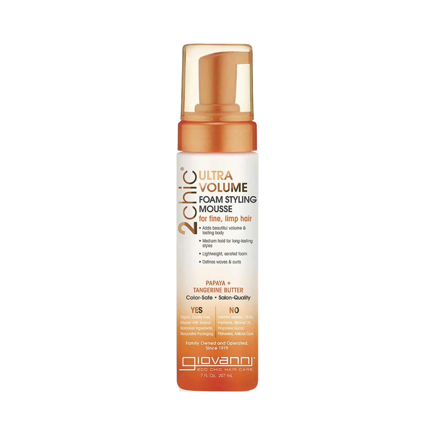 Giovanni Styling Mousse 2chic Ultra Volume Fine, Limp Hair 207ml