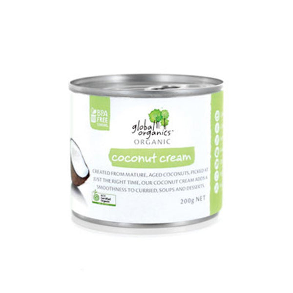 Global Organics Coconut Cream Organic Single 22% fat 200g