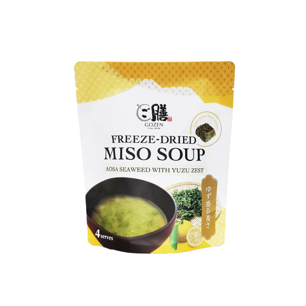 Carwari Gozen Freeze Dried Miso Soup Aosa Seaweed with Yuzu Zest 4 Serves