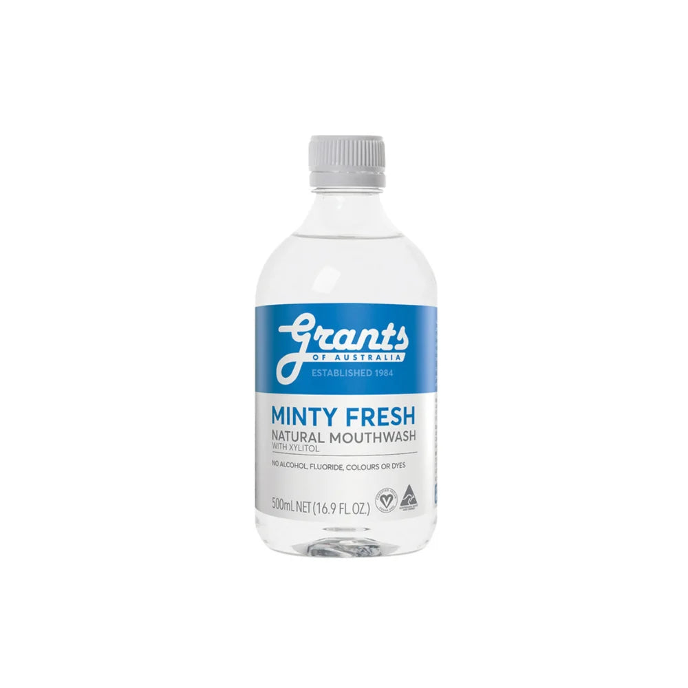 Grants of Australia Natural Mouthwash Minty Fresh 500ml — product packshot