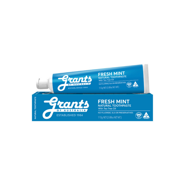 Grants of Australia Natural Toothpaste Fresh Mint with Tea Tree Oil 110g