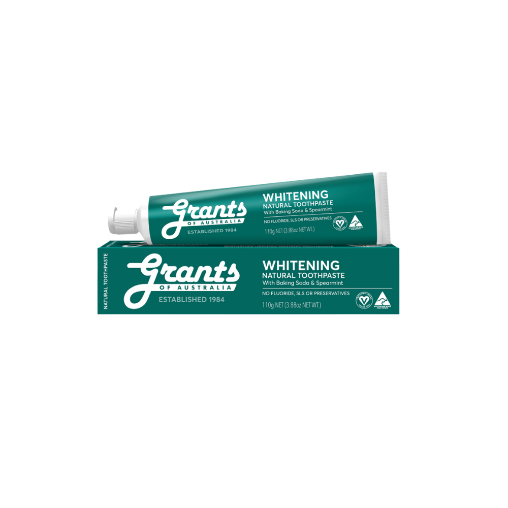 Grants of Australia Whitening with Spearmint Natural Toothpaste Fluoride Free 110g — additional packaging view