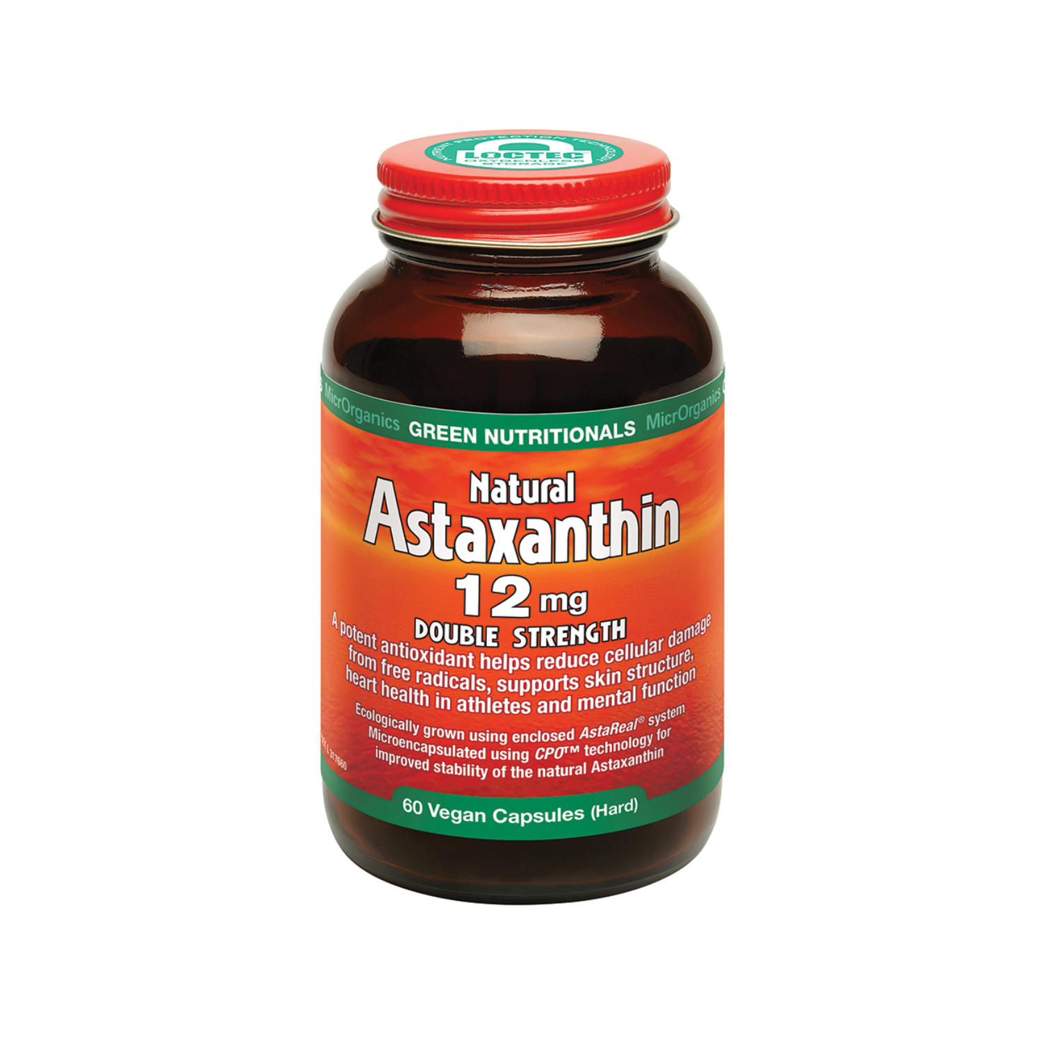 Green Nutritionals Natural Astaxanthin 12mg 60 Capsules