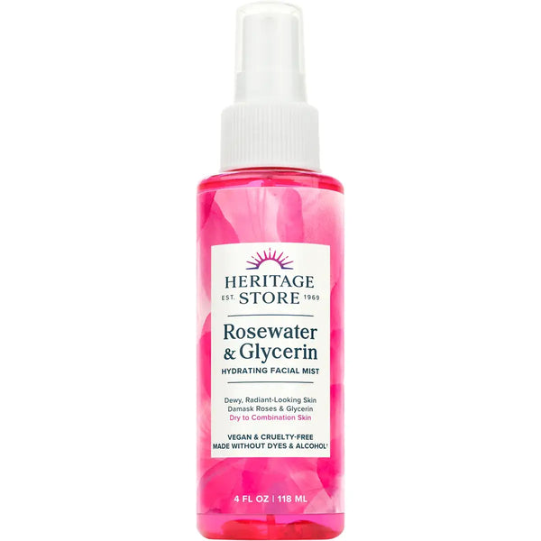 HERITAGE STORE Rosewater & Glycerin Hydrating Facial Mist 118ml