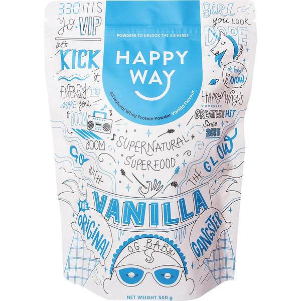 Happy Way Whey Protein Powder Vanilla 500g