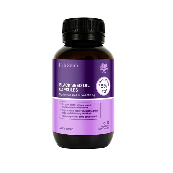 Hab Shifa TQ+ Ultra Strength Black Seed Oil Cold Pressed 120 Capsules