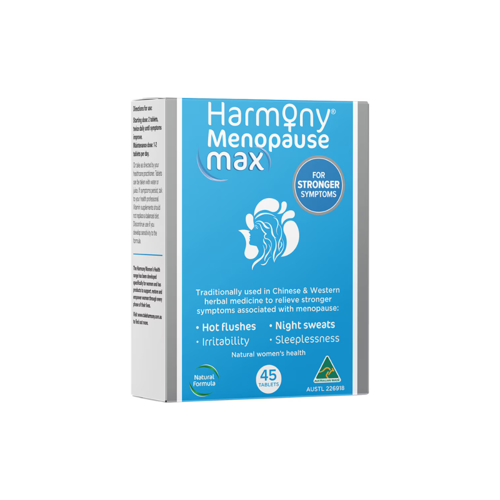 Martin & Pleasance Harmony Menopause Max 45 Tablets front box