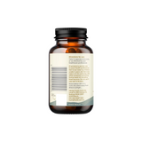 Back view of Hemp Foods Australia Pain Relief Hemp Gold Seed Oil Capsules bottle showing usage directions and ingredients.