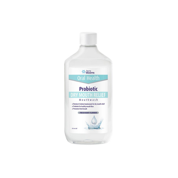 Henry Blooms Oral Health Probiotic Mouthwash Dry Mouth Relief Mint 375ml