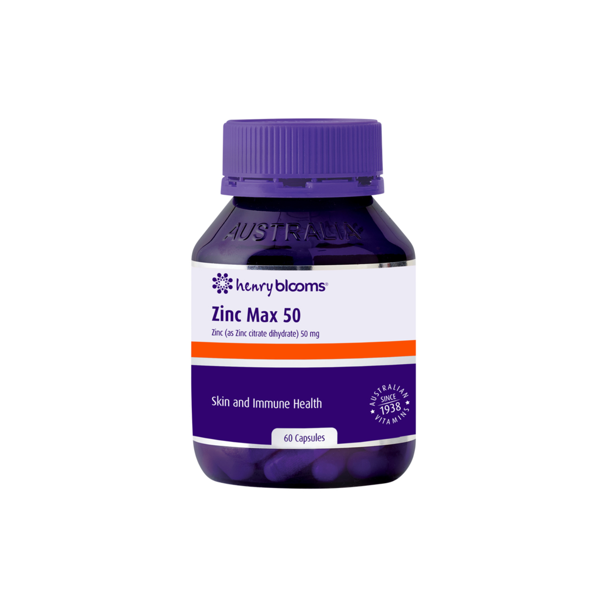 Henry Blooms Zinc Max 50 60 Capsules