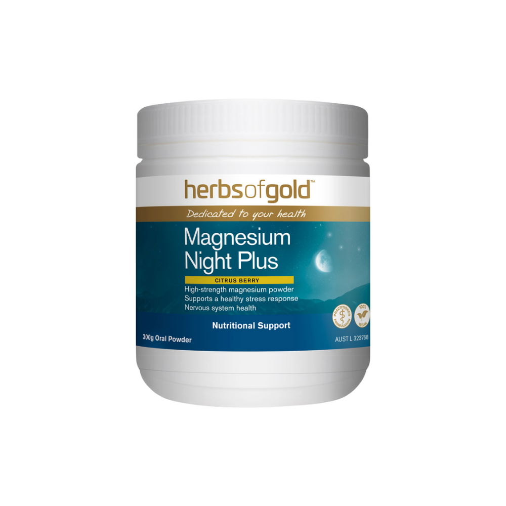 Herbs of Gold Magnesium Night Plus (Citrus Berry) Oral Powder product information image 2