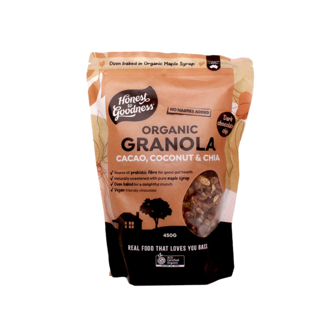 Honest to Goodness  Organic Granola Cacao Coconut & Chia 450g