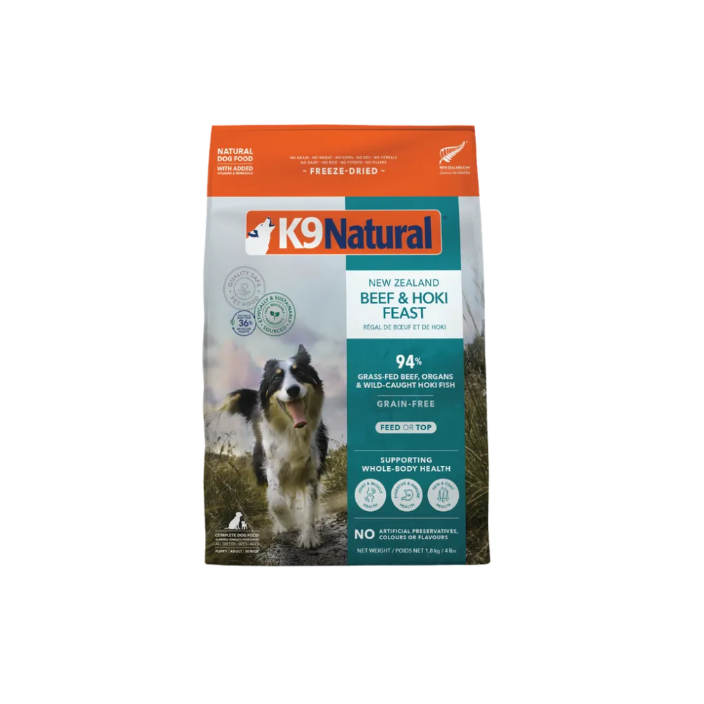 K9 NATURAL Grain-Free FD NZ Beef & Hoki Feast 1.8 kg