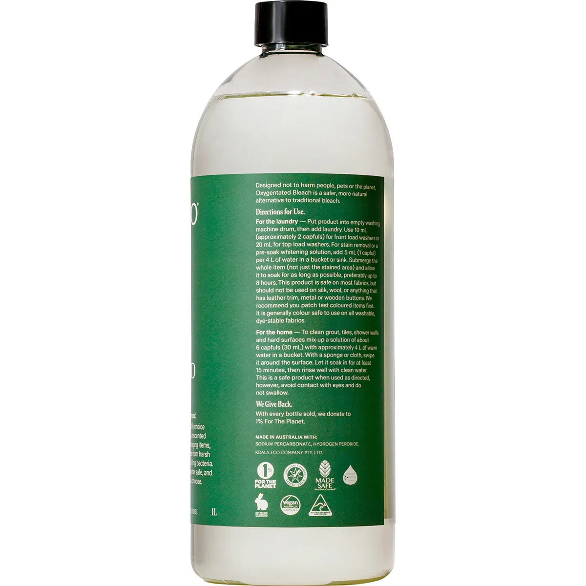 Koala Eco Oxygenated Bleach Fragrance Free 1L product image 2