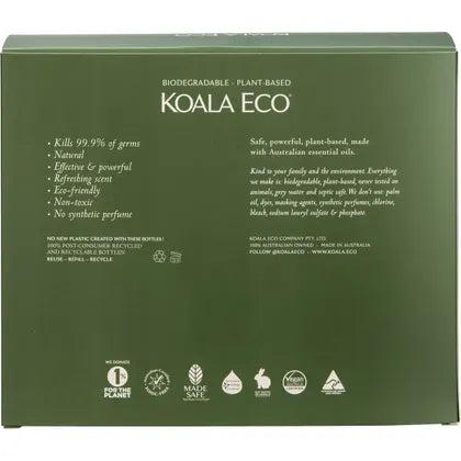 Koala Eco Gift Pack Clean & Safe Sanitiser, Hand Wash, Fruit Veg Wash 3 Pack