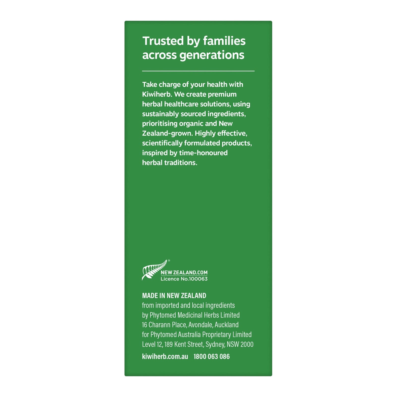 Kiwiherb Organic Echinature side panel