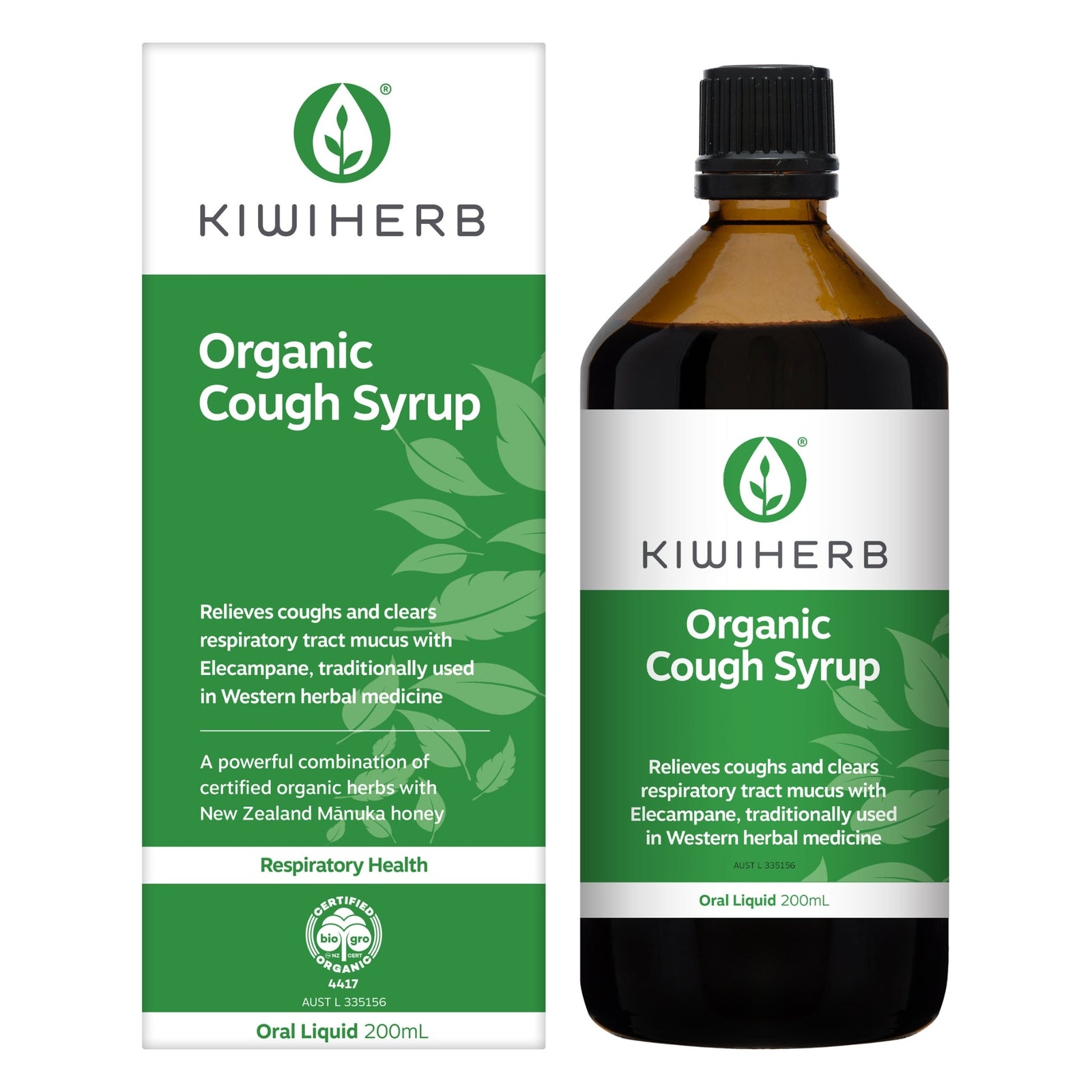 Kiwiherb Organic Cough Syrup 200ml