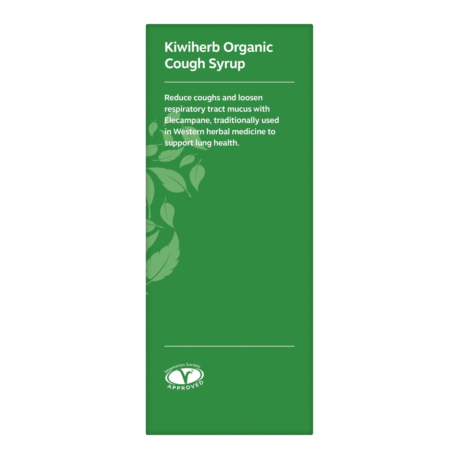 Kiwiherb Organic Cough Syrup side panel