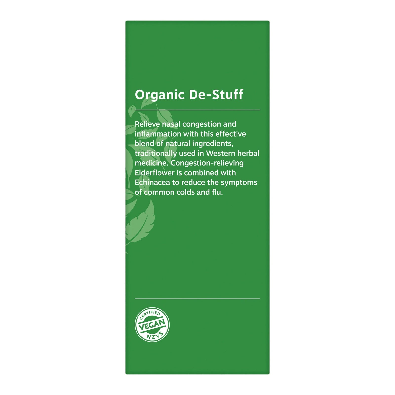 Kiwiherb Organic De-Stuff side panel