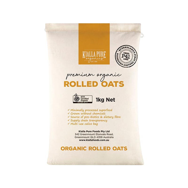 Kialla Oats Rolled Organic (Calico Bag) 1kg