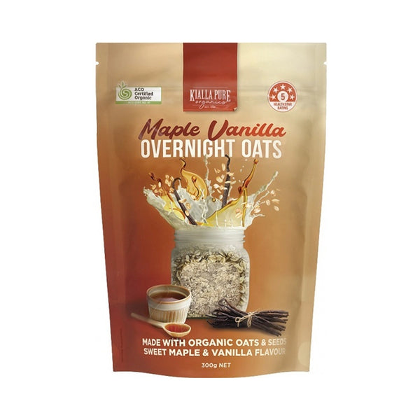 Kialla Oats Overnight Maple Vanilla Organic 300g