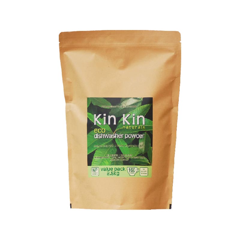 Kin Kin Naturals Eco Dishwasher Powder Lime & Lemon Myrtle 2.5kg Pouch