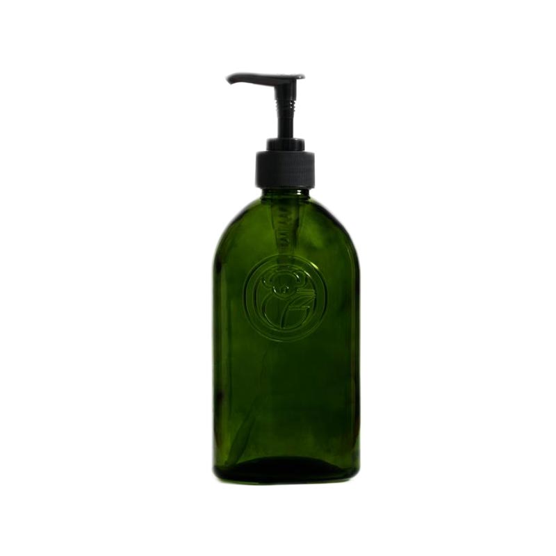 Koala Eco Apothecary Glass Bottle Jade Green with Pump 500ml product image 1
