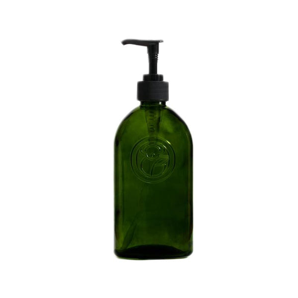 Koala Eco Apothecary Glass Bottle Jade Green with Pump 500ml