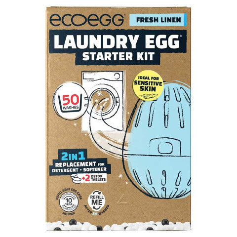 Ecoegg Laundry Egg Starter Kit 50 Washes Fresh Linen