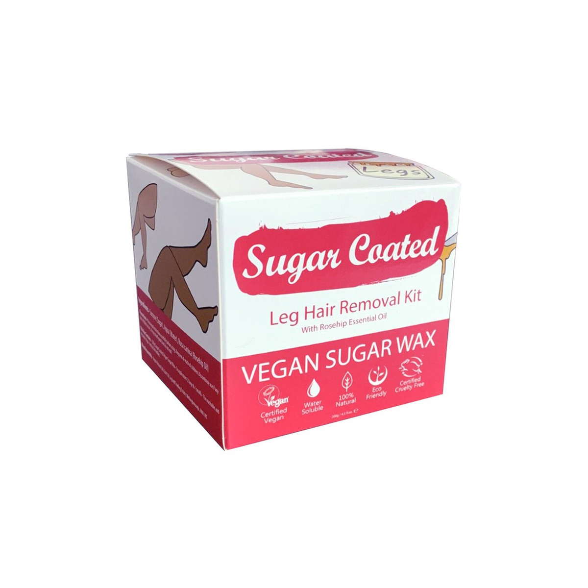 Sugar Coated Leg Hair Removal Wax Kit 200g