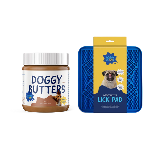 Doggylicious Dog Enrichment Bundle (Lick Pad + Carob Butter)