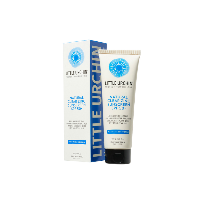 Little Urchin Natural Sunscreen Clear Zinc SPF 50+ 100g