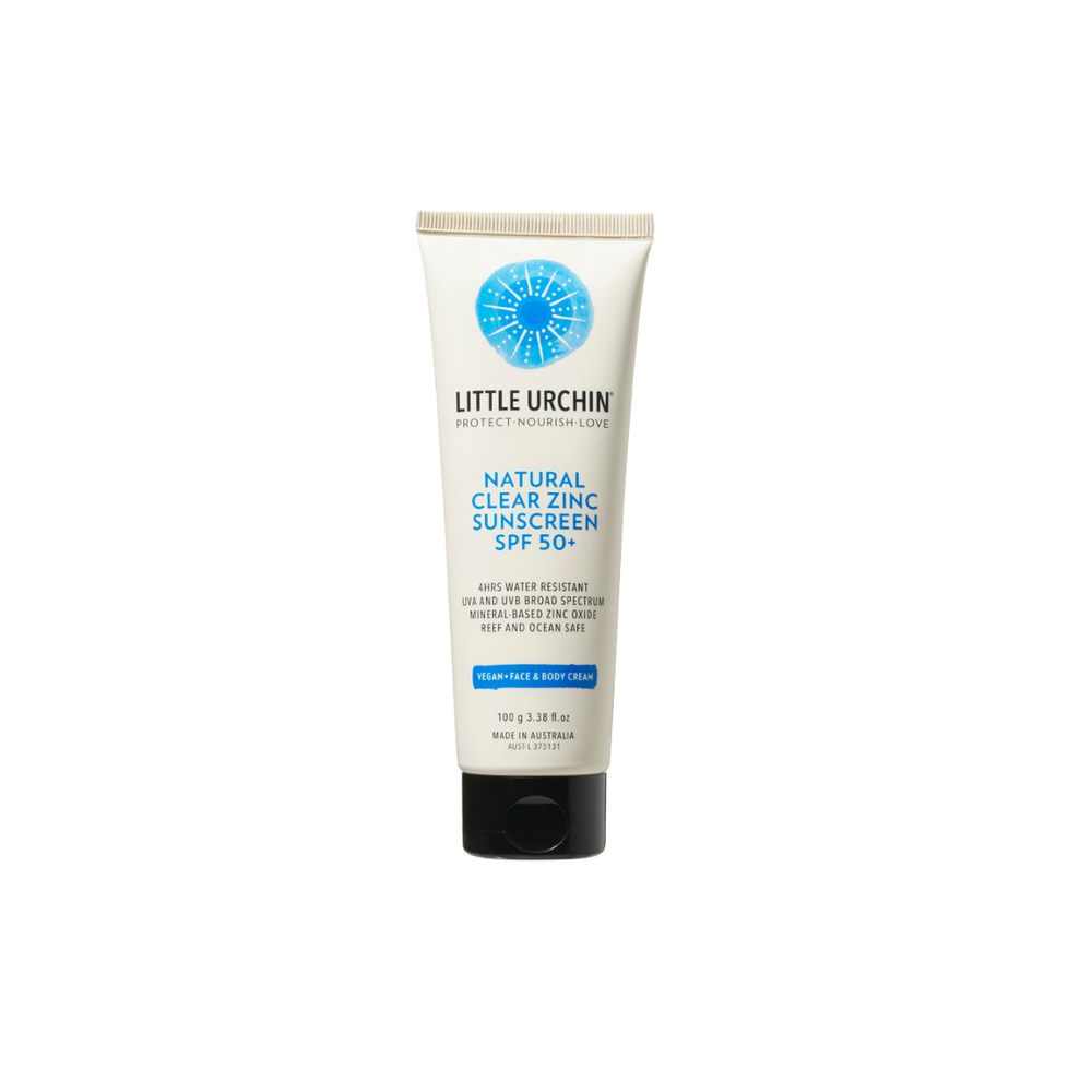 Little Urchin Natural Sunscreen Clear Zinc SPF 50+ 100g